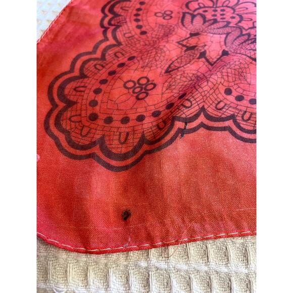 Safir Rainbow Marble Floral Print Large Square Bohemian Fairycore Scarf 37"by37" - Picture 8 of 11